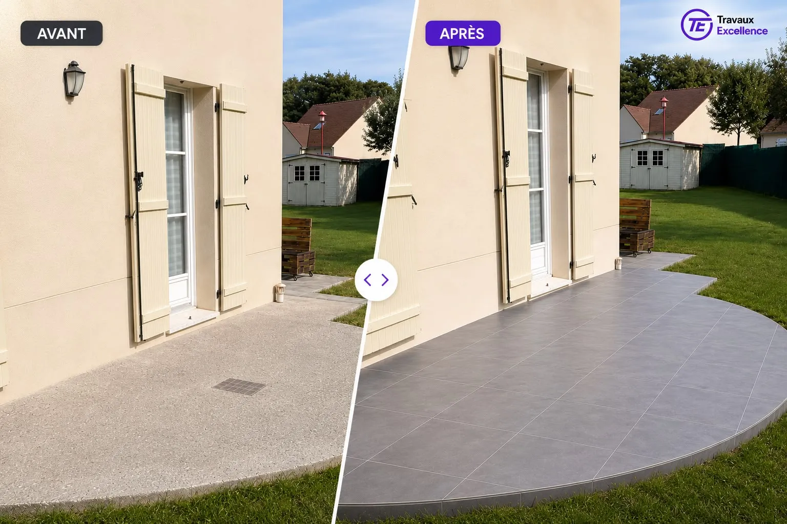 Pose de carrelage – Terrasse